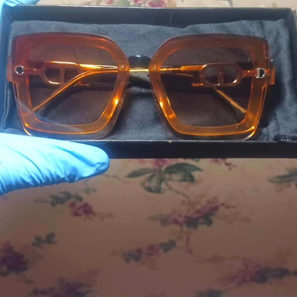 Dior orange/ peach sunglasses